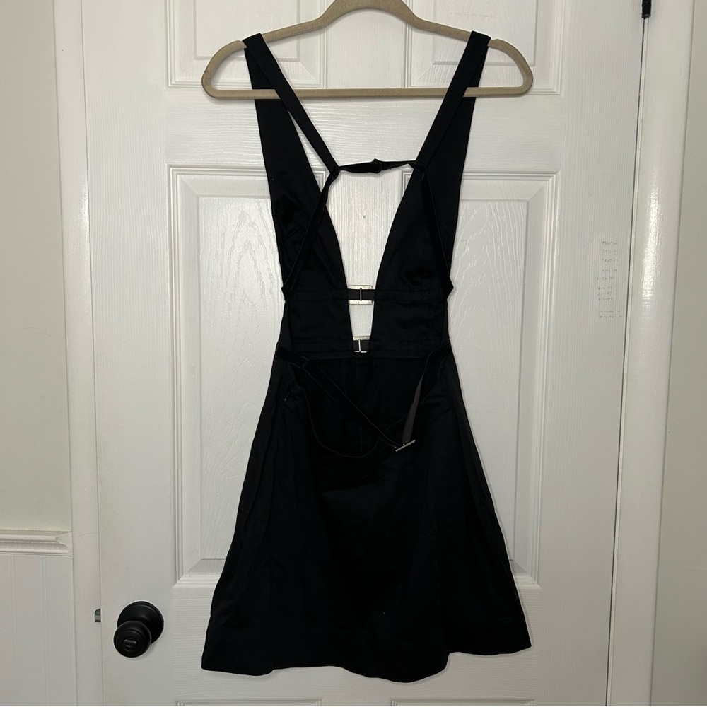 Anthropologie Maeve Glam Buckle Pinafore Mini Dress - Picture 11 of 16